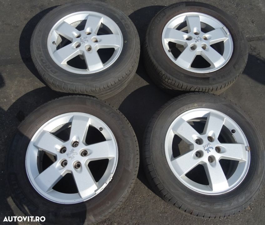 Jante aliaj R16 Peugeot 407 205/60 R16 cu cauciuc - 1