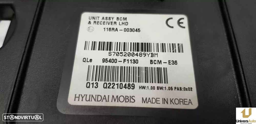 MODULO ELECTRONICO KIA SPORTAGE 2017 -95400F1130 - 1