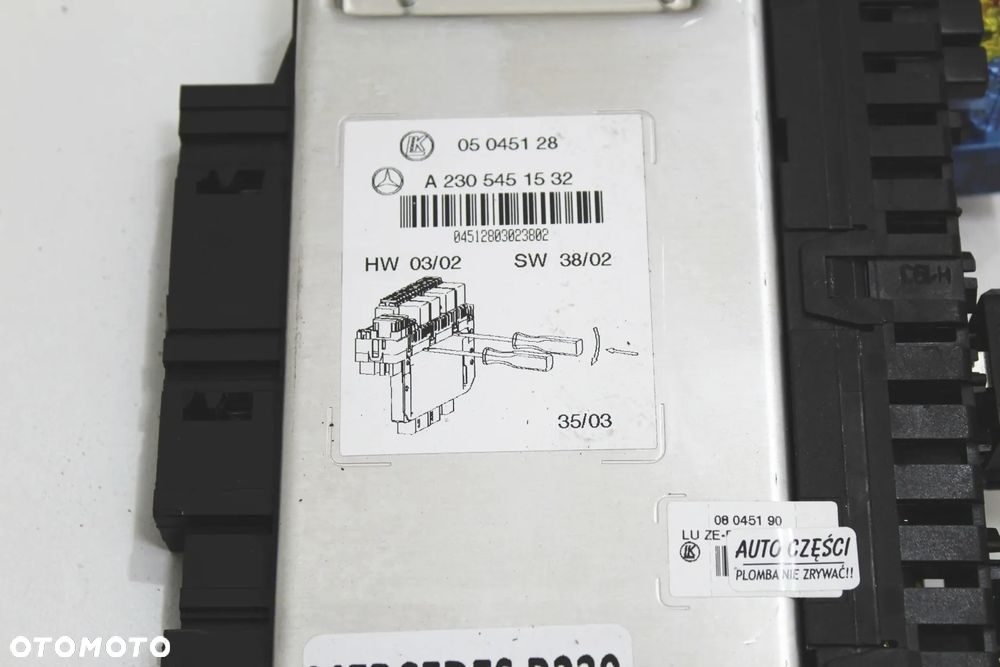 Moduł sterownik SAM OE Mercedes SL R230 W230 A2305451532 - 5