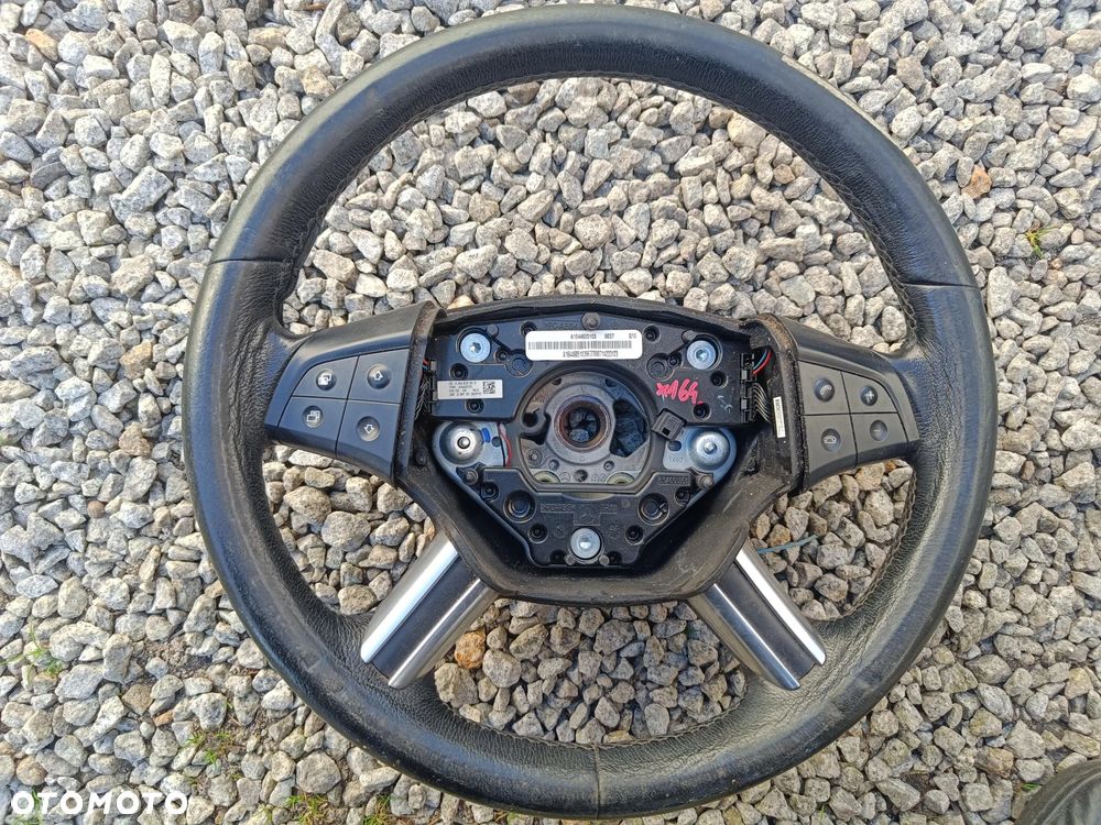 MERCEDES W164 ML X164 GL W251 KIEROWNICA CZARNA SKÓRZANA ŁOPATKI - 1
