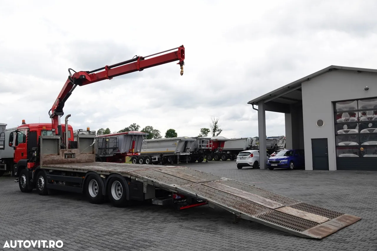 MAN TGS 35.360 / 8x2-4 / REMORCARE + HDS HIAB 166 E-2 / AXIE LIFTATOR / 4 AXI / GAMA HIDRAULICA / TROLIU / ASISTENTA RUTIERA / EURO 5 EEV - 2