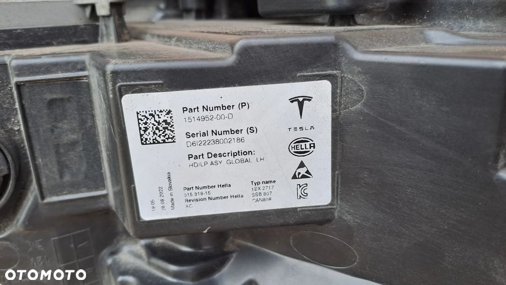 TESLA 3 LIFT PRAWA LEWA LAMPA 1514953-00-d 1514952-00-d KOMPLET - 7
