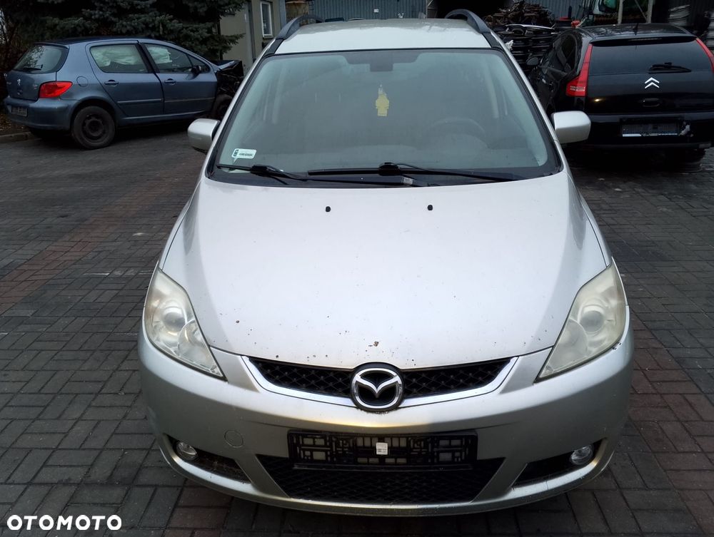 KOMPLETNY PRZÓD Mazda 5 I Przed Lift (05-07r.) 22R - PLATINUM SILVER srebrny srebrna. Europa MASKA LAMPA ZDERZAK GRILL ATRAPA BŁOTNIK KOMPLETNY PRZÓD PRAWE LEWE PAS PRZEDNI WZMOCNIENIE CZOŁOWE CHŁODNICA do założenia bez malowania - 1