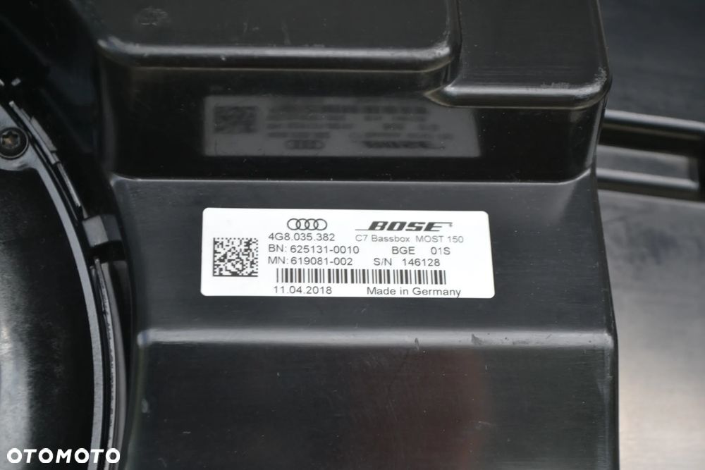 AUDI A6 C7 A7 GŁOŚNIK SUBWOOFER BOSE 4G8035382 - 3