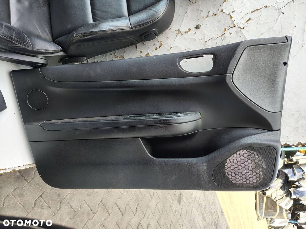 FOTEL FOTELE BOCZKI KOMPLET CZARNA SKÓRA GRZANE PEUGEOT 307 CC - 15