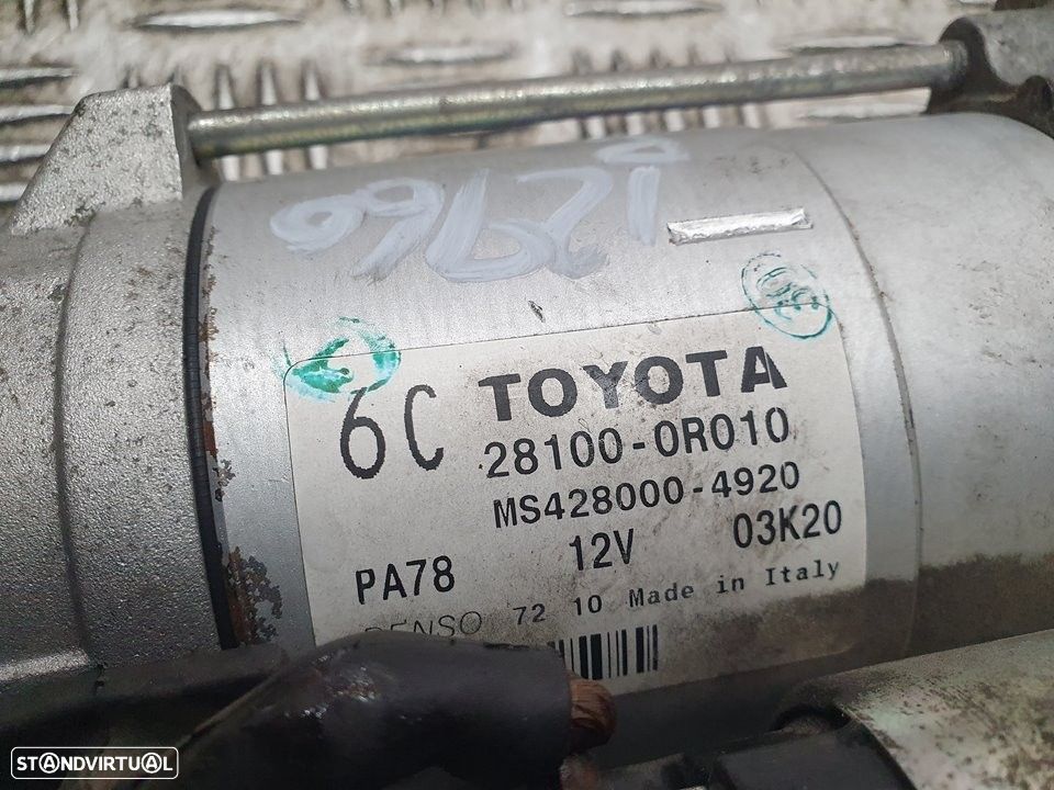 MOTOR ARRANQUE TOYOTA COROLLA VERSO 2008 -281000R010 - 4