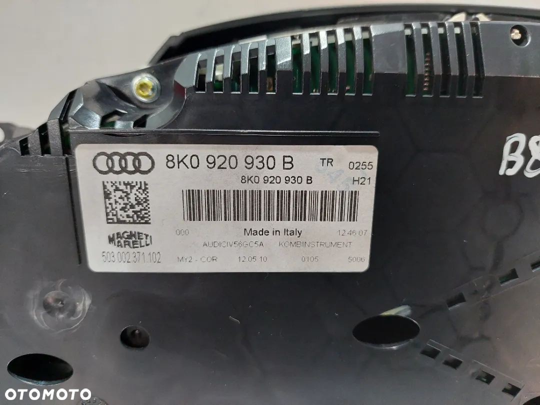 LICZNIK ZEGAR AUDI A4 B8 NR 8K0920930B - 2