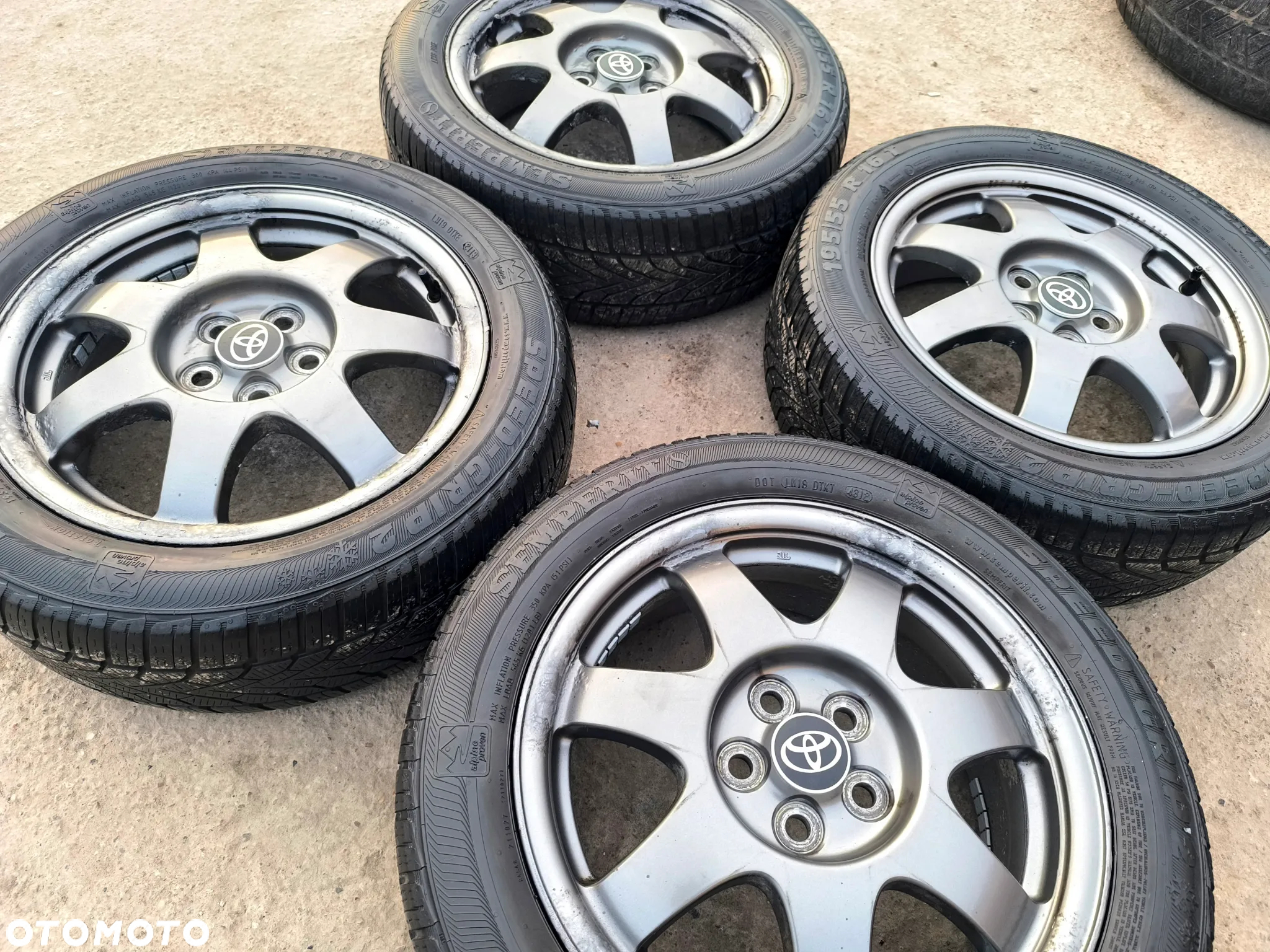 5x100 felgi aluminiowe Alufelgi 16 koła Zimowe Zima Toyota VERSO S AVENSIS I II 2 CARINA E CELICA PRIUS SUBARU TREZIA 4,5mm Legnica ALU-RAD 195/55 - 5