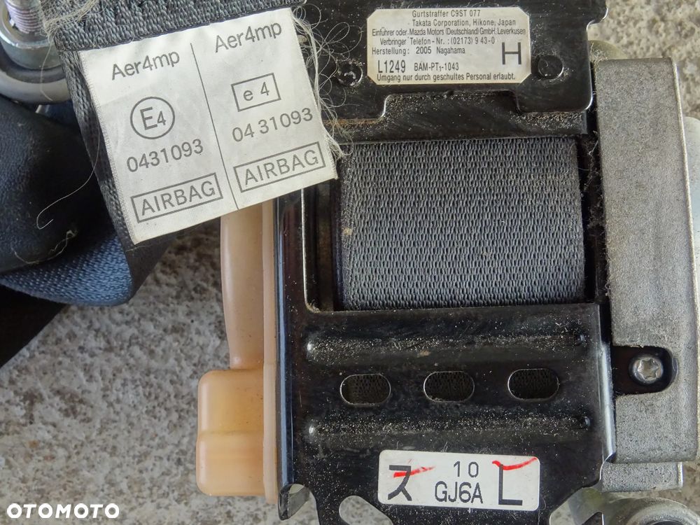 MAZDA 6 GG GH GY PASY BEZPIECZEŃSTWA NAPINACZE PASÓW AIRBAG - 4