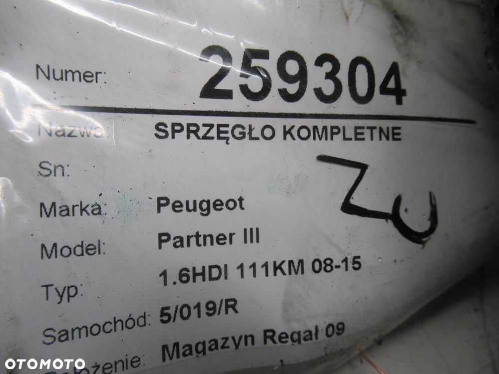 SPRZĘGŁO KOMPLETNE  PEUGEOT PARTNER Nadwozie pełne/minivan 2008 - 2022 1.6 HDi 82 kW [111 KM] - 13