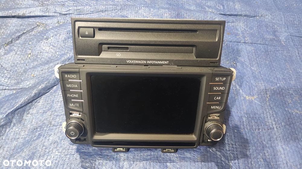 RADIO WYŚWIETLACZ EKRAN MONITOR CZYTNIK KART SD KOMPLET ZESTAW 6C0919603 3Q0035820A VW POLO V 6C 6R LIFT - 1