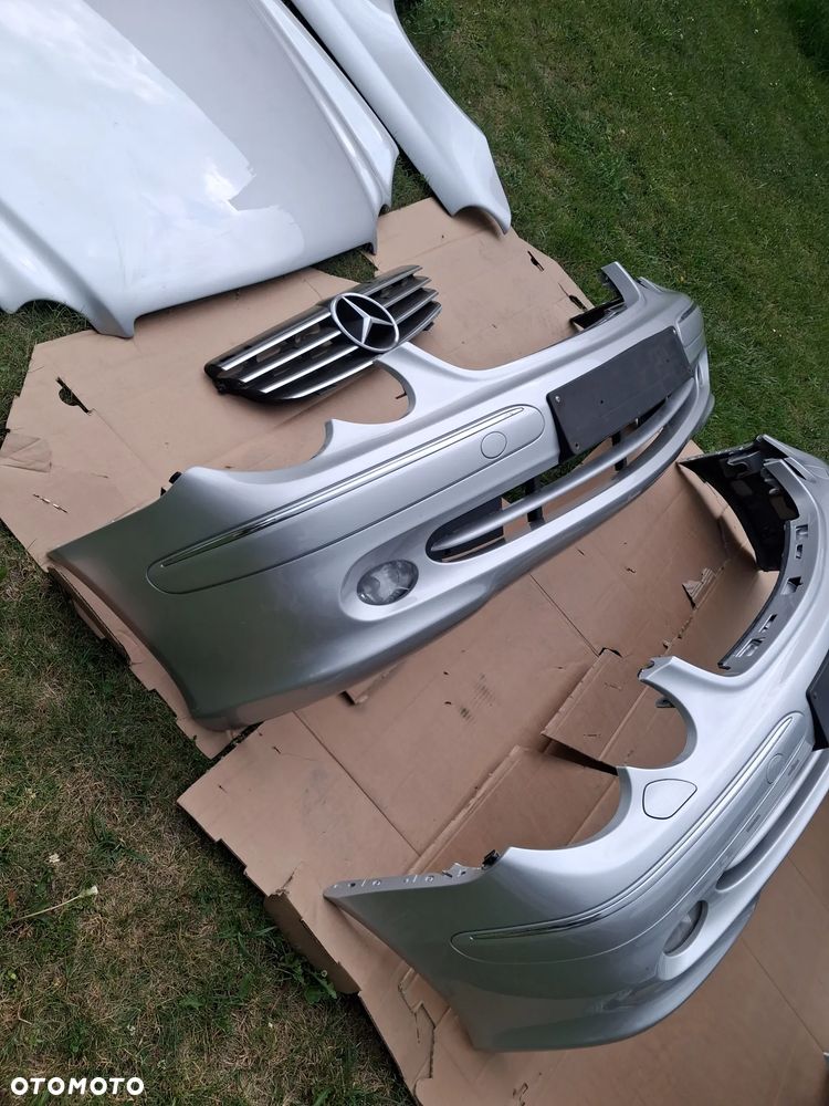 Mercedes W209 CLK maska zderzak błotniki lampy wzmocnienie przód lak 744 - 16