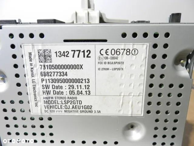 RADIO NAWIGACJA OPEL ADAM CORSA E CHEVROLET TRAX CRUZE 13427712 LSP2GTD - 8