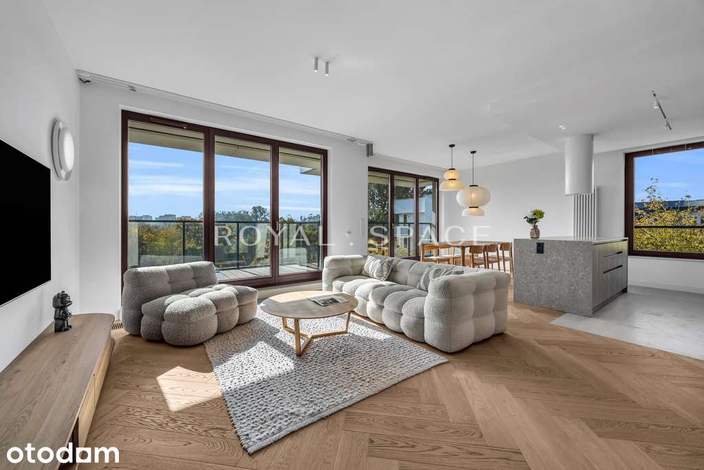 Luksusowy apartament z tarasem i widokiem na park