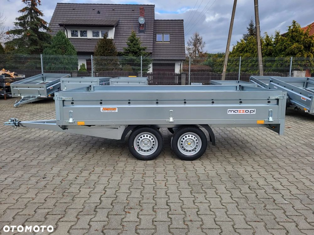 Neptun DOSTAWA! Przyczepa platforma wym. 320x168 SPAWANA! koła pod spodem N7-320 2 kps, wszystkie burty DEMONTOWALNE, lekka kat.B GN233 - 2