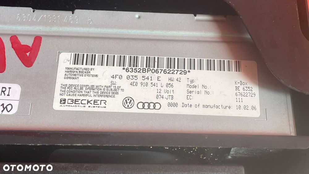 WZMACNIACZ RADIA 4F0910223C 4F0033541E AUDI A6 C6 - 2