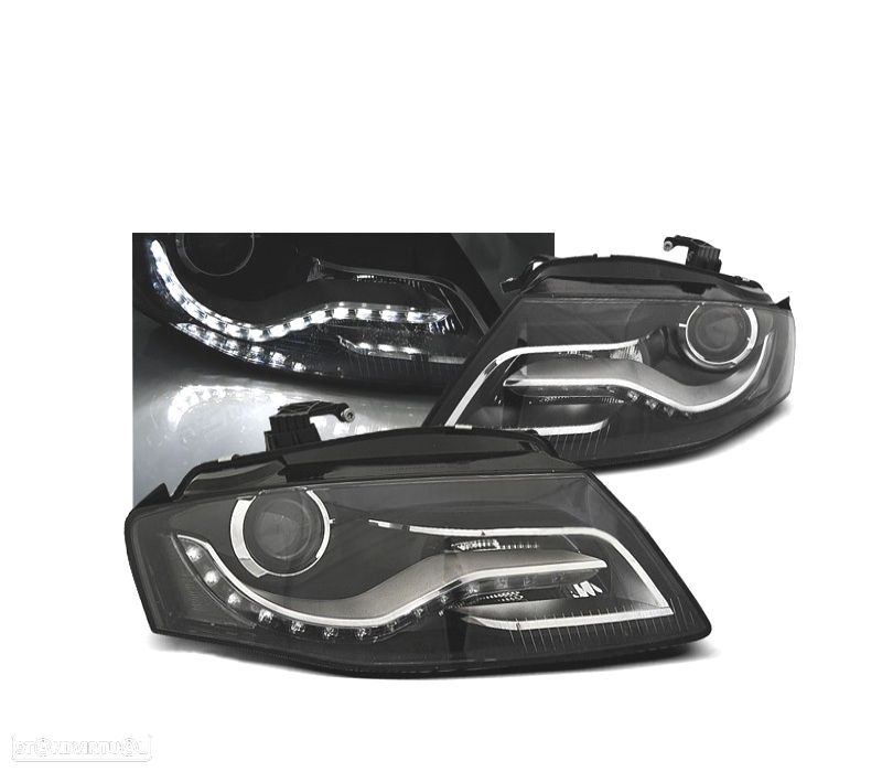 FARÓIS LUZ DIURNA LED DRL AUDI A4 B8 07-11 - 1