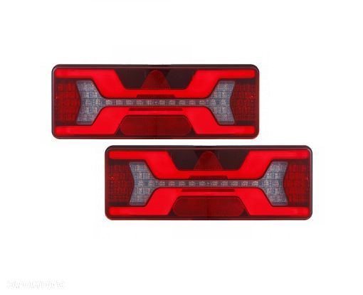 Lampy tylne 140LED 1224V z trójkątem lewa i prawa do naczepy 6 funkcji - 1