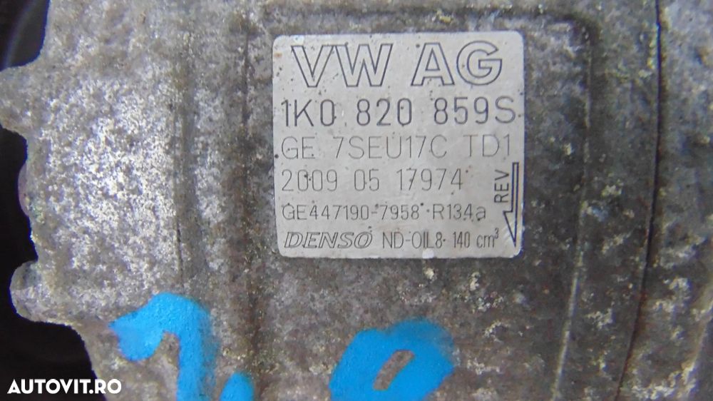 Compresor clima VW eos 2.0 Audi a3 golf 5 plus touran passat b6 skoda octavia 2 seat leon toledo 1. - 2