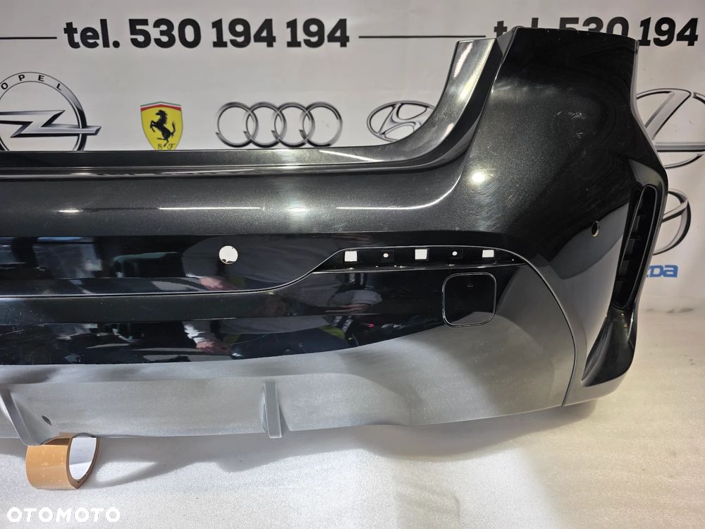 BMW 1 F40 19- M-PAKIET ZDERZAK TYLNY TYLNI TYŁ NA 4xPDC KOLOR CZARNY METALIK NR 51128070949 + 51128070950 NR AUKCJI NZ1935 - 11