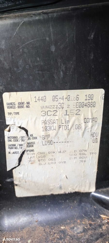 Dezmembrez vw volkswagen passat B6 sedan 2.0 tdi BMP cv man HDU LD5Q - 12