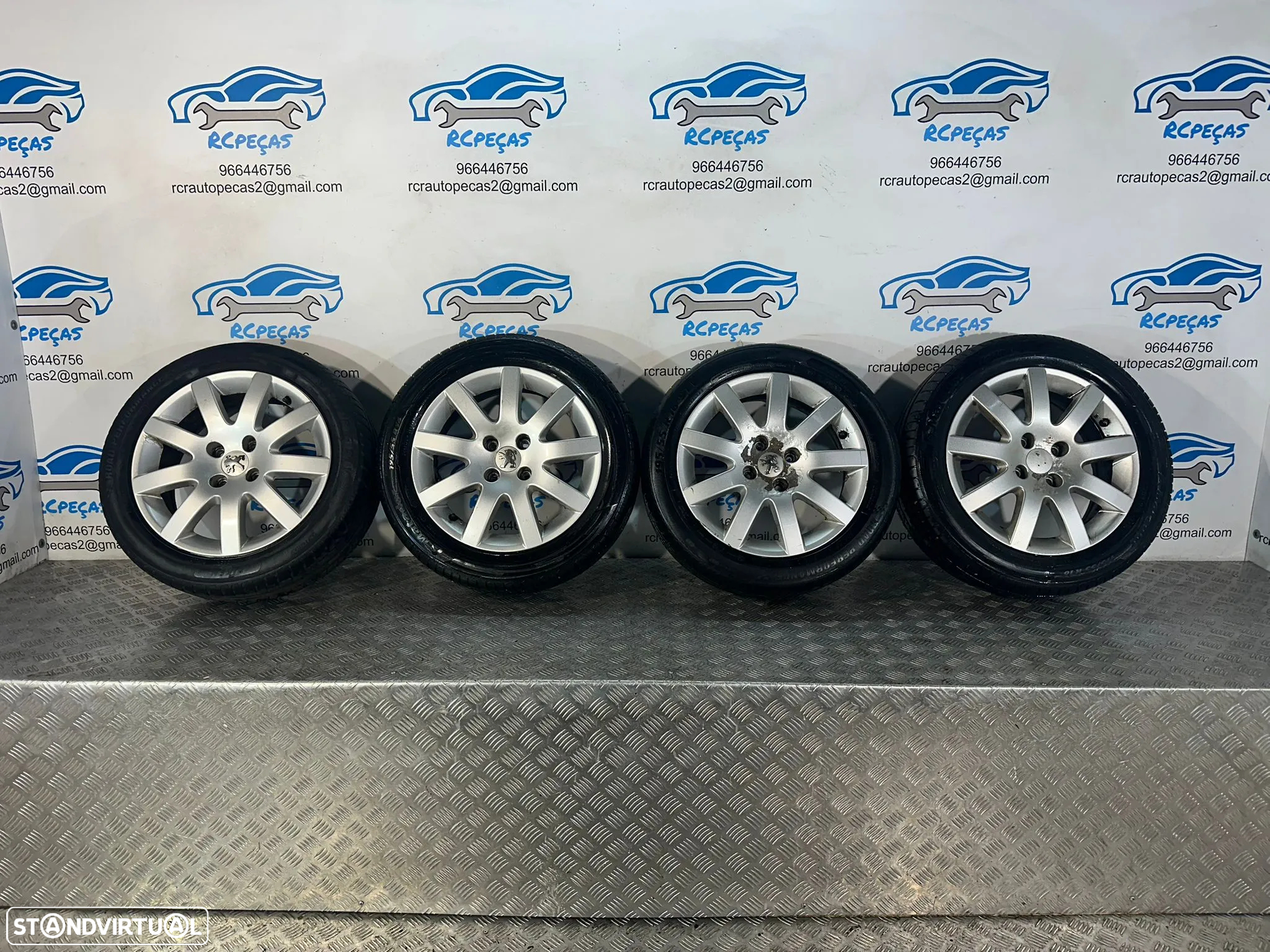 .Conjunto Jantes 16 Originais Peugeot 207 Estoril 6J ET27 4x108 - 2