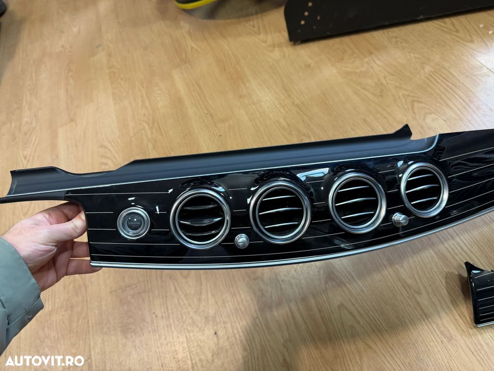 Ornamente interior piano black Mercedes E class w213 Ornament Bord piano black bagheta 4 butoane - 5