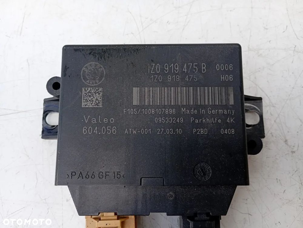 sterownik parkowania pdc moduł parktronic skoda octavia ii 2 lift 1z0919475b - 3
