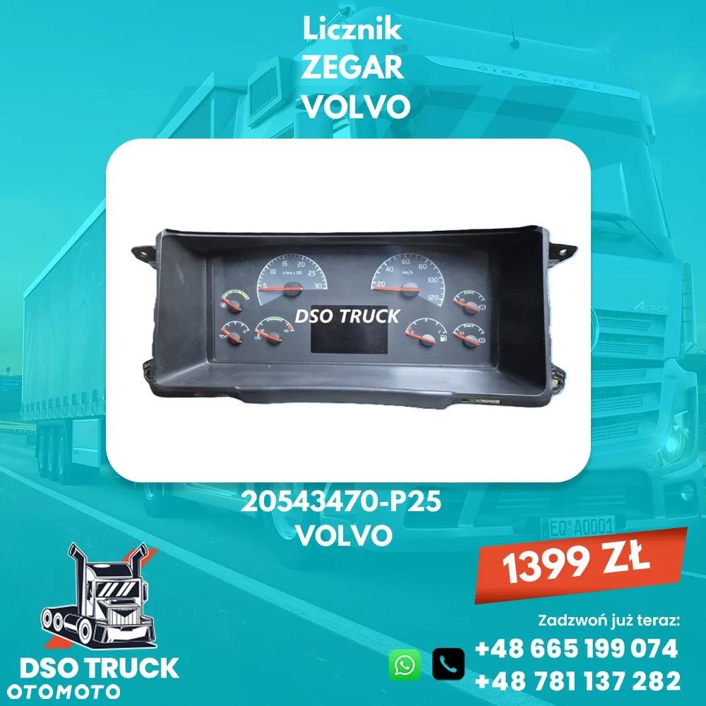 20543470-P25 20543470-P27 Licznik ZEGAR VOLVO VDO FH FM - 1