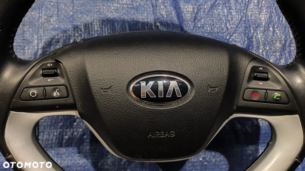 KIEROWNICA MULTIFUNKCYJNA SKÓRA CZARNA KOMPLETNA PODUSZKA AIRBAG KIEROWCY KIA PICANTO II 2 - 4