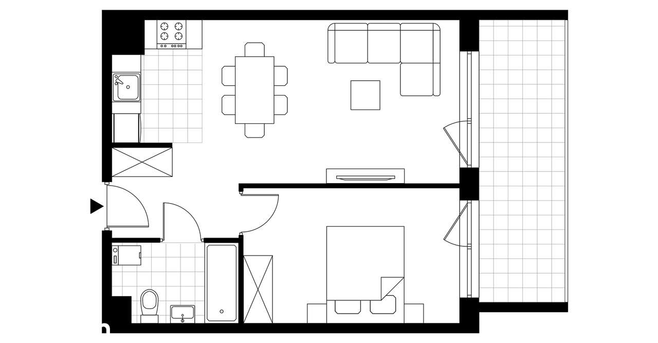 2-pokojowe mieszkanie 43m2 + balkon Bez Prowizji - Pełny obrazek: 2/22
