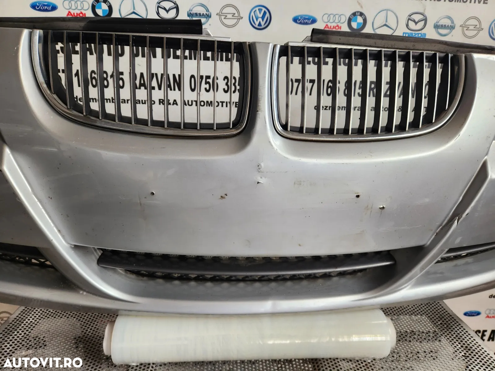 Bara Fata Completa Cu Spalatoare Far Grile Si Proiectoare Bmw E90 E91 NFL Necesita Vopsire Mici Def - 5