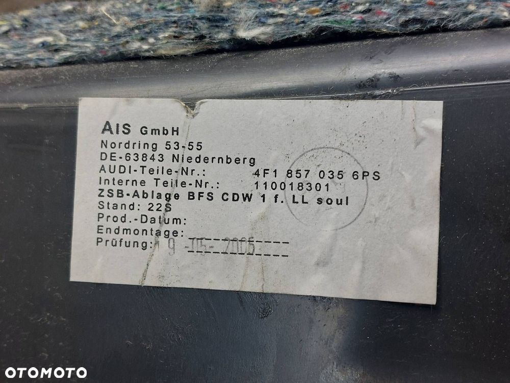 SCHOWEK PASAŻERA + ZMIENIARKA AUDI A6 C6 4F1857035 4E0035111A - 5