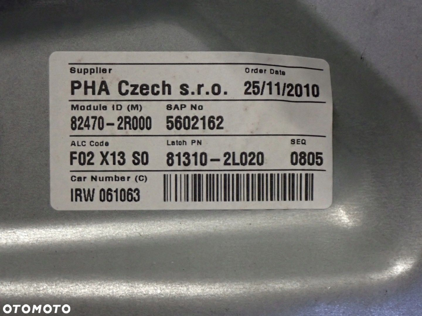 HYUNDAI i30 CW KOMBI 07-12 PODNOŚNIK SZYBY PRZEDNI LEWY - 4