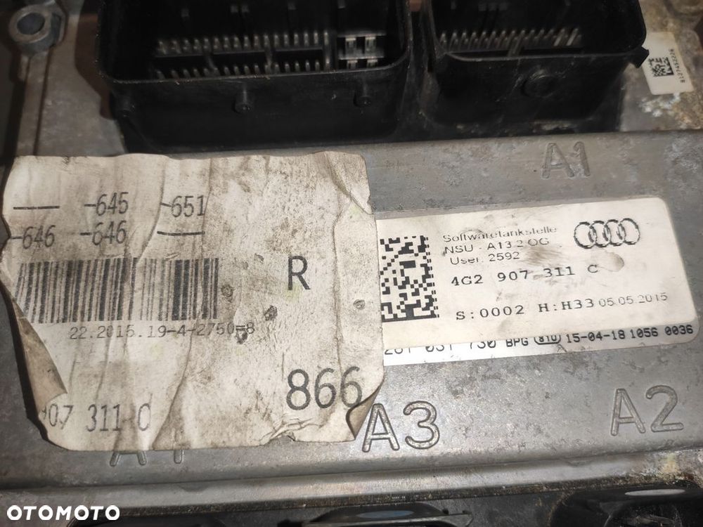AUDI A7 4G8 3.0 TDI CRTE KOMPUTER ECU STEROWNIK SILNIKA ORYGINAŁ - 9