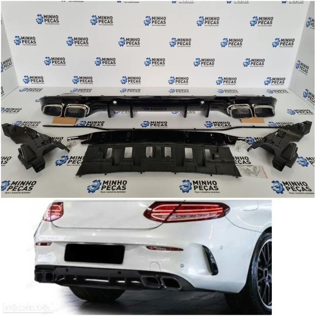 Difusor Traseiro Mercedes C (W205) Coupê (C63S) AMG - 1