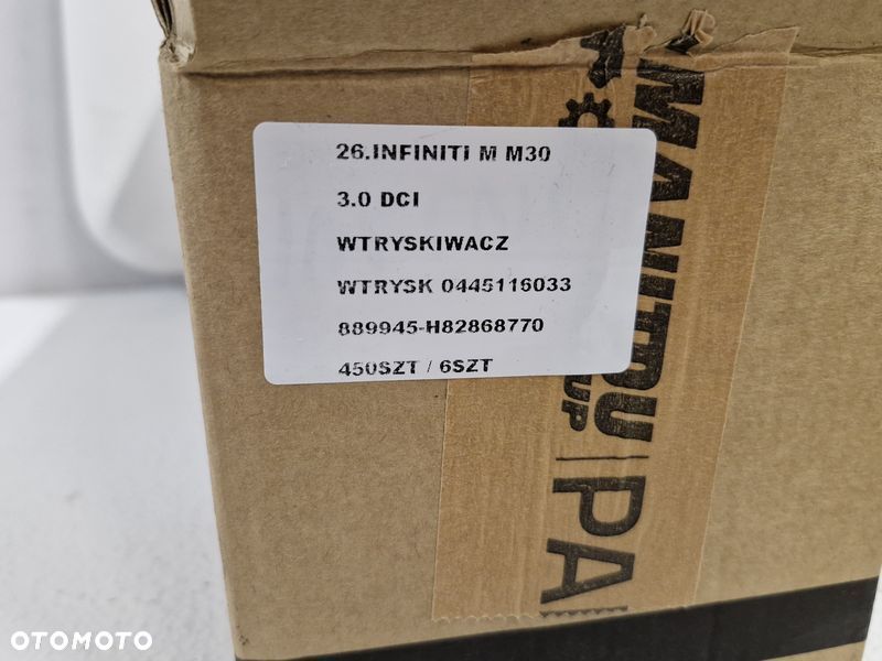 infiniti m m30 3.0 d wtryskiwacz wtrysk 0445116033 889945-h82868770 - 8