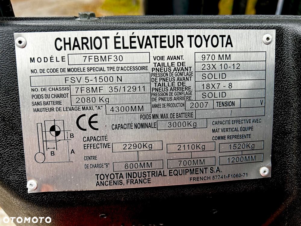 Toyota 7FBMF30 - 13