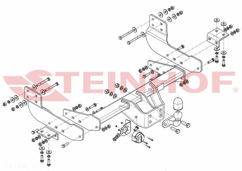 Hak Holowniczy+ WIĄZKA 7PIN do Ford Transit Furgon od 2014 - 2