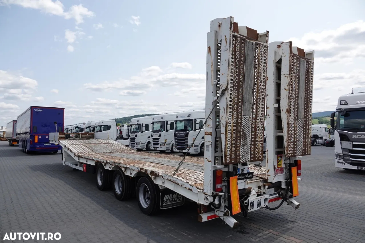 Castera REMORCĂ CASTERA / LOW LOADER / 13,4 M / PLATFORMĂ HIDRAULICĂ / RAMPE HIDRAULICE / AXIE DE DIRECȚIE / TROLIU - 3
