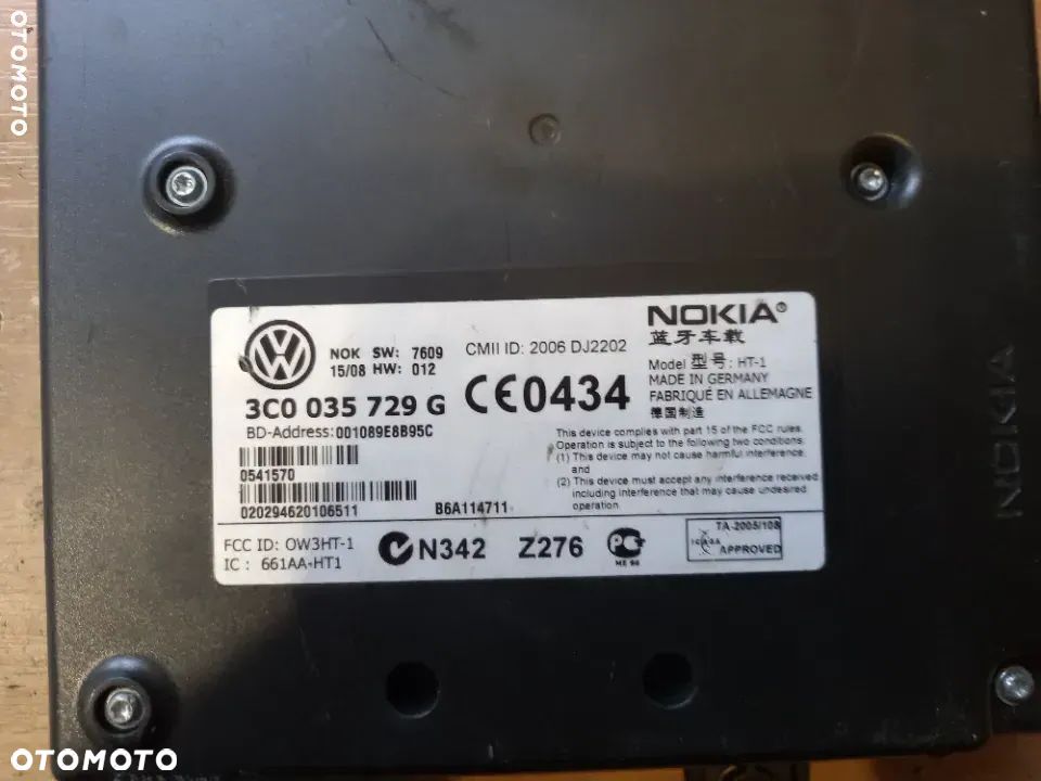 Moduł bluetooth Volkswagen Golf V 3C0035729G - 3