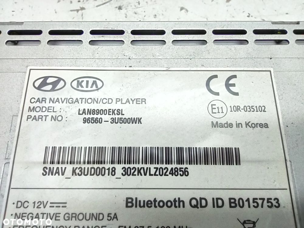 RADIO NAWIGACJA CD BLUETOOTH 96560-3U500 KIA SPORTAGE III 2010-2015r. ORYGINAŁ SPRAWNA - 7