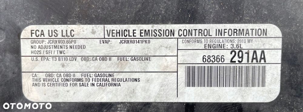 P7 DODGE CHARGER 2018 MASKA POKRYWA SILNIKA Z WYGŁUSZENIEM PX8 - 7