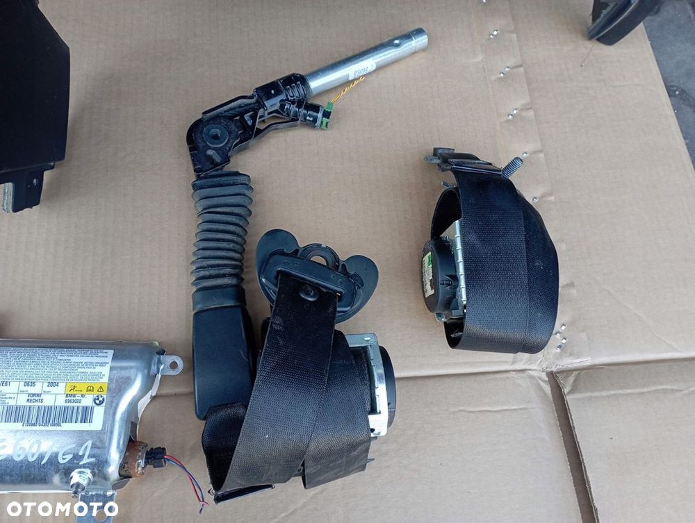 BMW E60 E61 KONSOLA AIRBAG DEMONTAŻ ORYGINAŁ PODUSZKI SENSOR PASY KOMPLET - 12