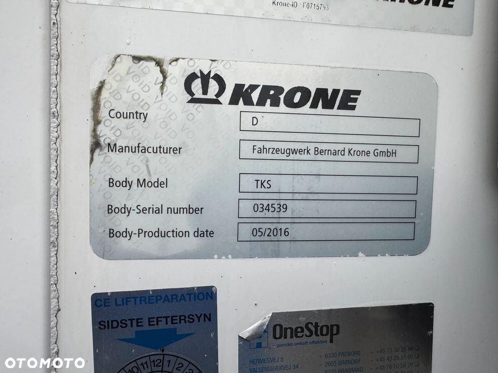 Krone Chłodnia,Doppelstock, Vector 1950, Winda BAR - 38