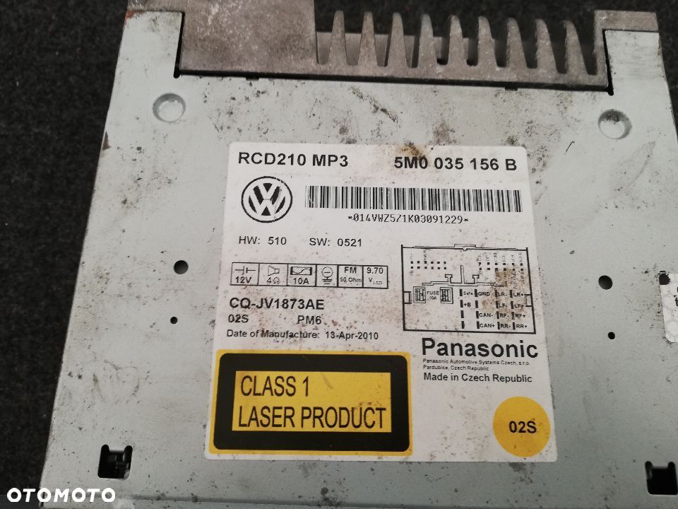 VW POLO GOLF RADIO CD 5M0035156B - 2