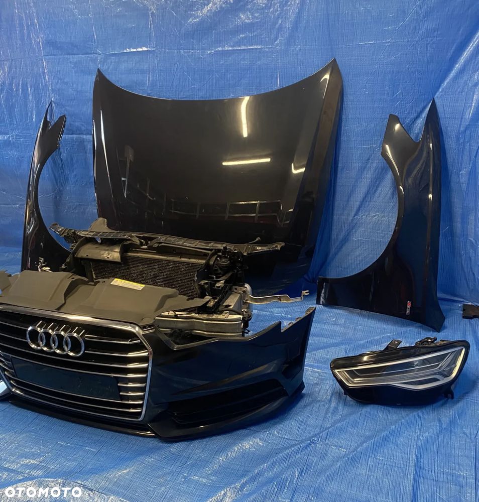 PRZÓD KOMPLETNY MASKA ZDERZAK LAMPY PAS PRZEDNI FULL LED AUDI A6 C7 S-LINE LIFT LX5R - 3