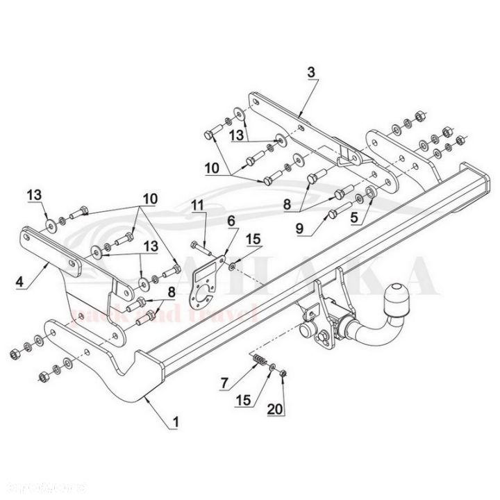 Hak Holowniczy Automat Do Toyota Verso S 2010-2015 - 3
