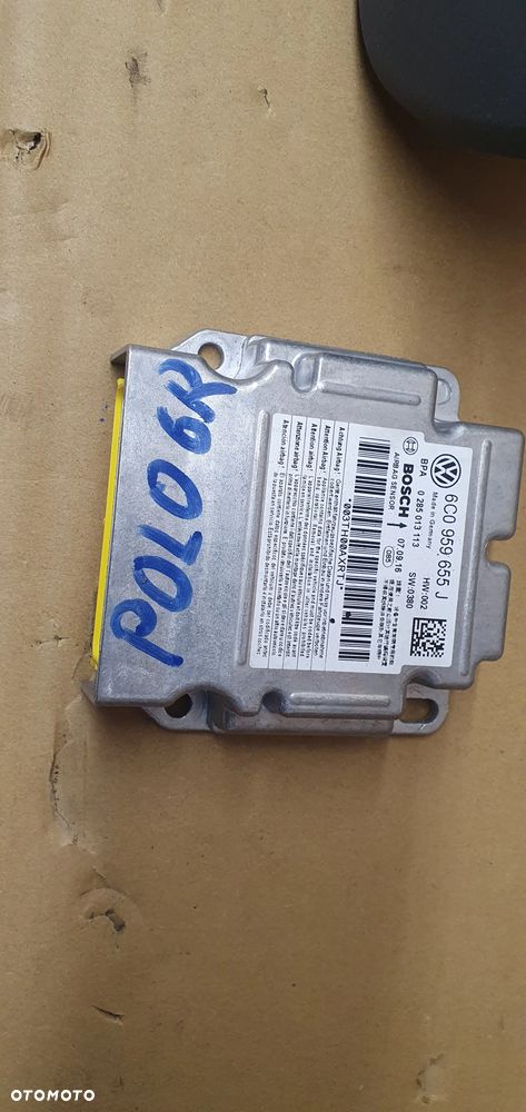 Zaślepka konsoli poduszki sensor AIRBAG zestaw naprawczy VW Polo V 6R - 8