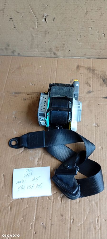 Pas bezpieczeństwa prawy przód przedni prawy Audi A5 8T Coupe 8T0857705 - 1